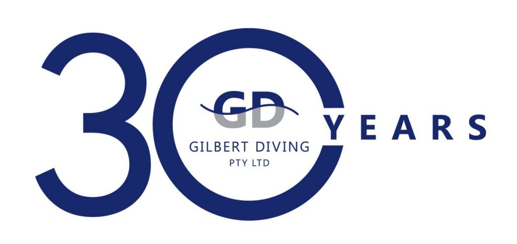 Gilbert Diving - 30 years of Commercial Diving logo