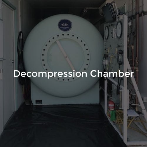 Mobile Decompression Chamber fitted out in a shipping container for offshore divers and diving operations